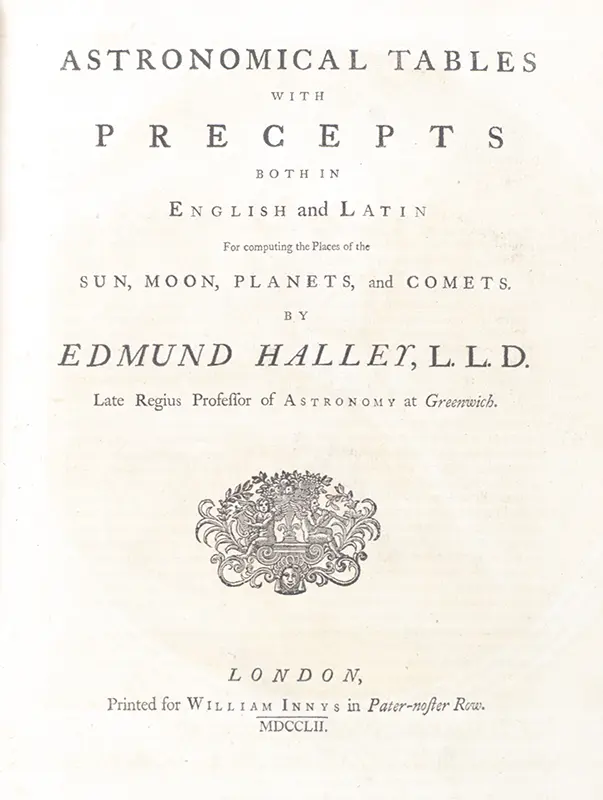 Astronomical Tables with Precepts both in English and Latin for Computing the Places of the Sun, Moon, Planets, and Comets.