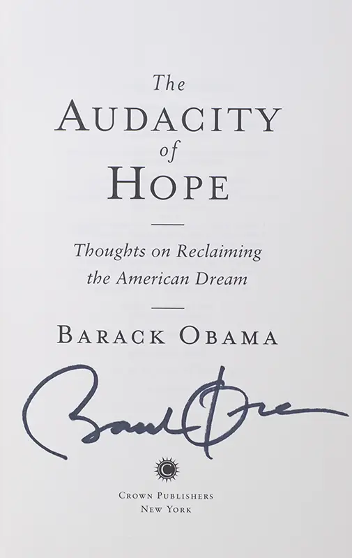 The Audacity of Hope: Thoughts on Reclaiming the American Dream.