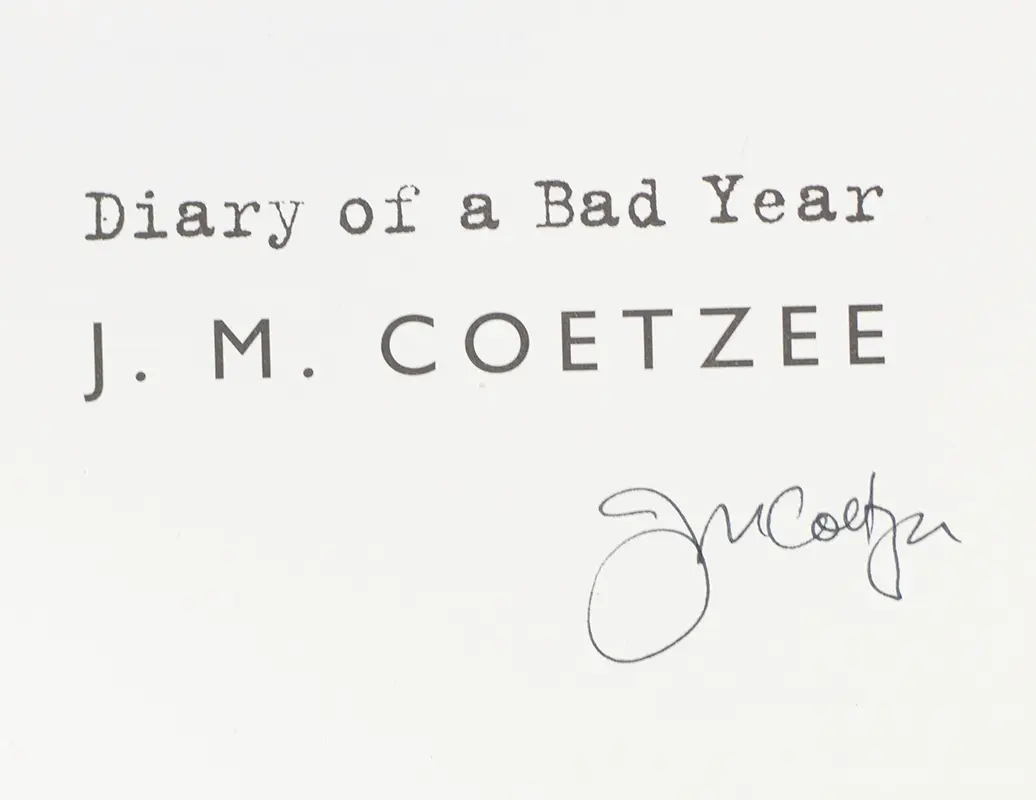 Diary of a Bad Year.