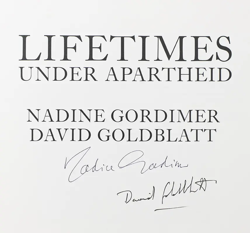 Lifetimes Under Apartheid.