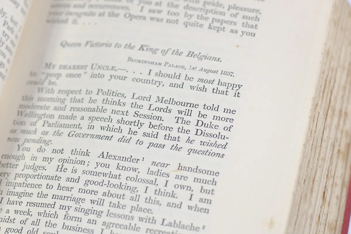 Letters of Queen Victoria: A Selection from her Majesty’s Correspondence Between the Years 1837 and 1861.