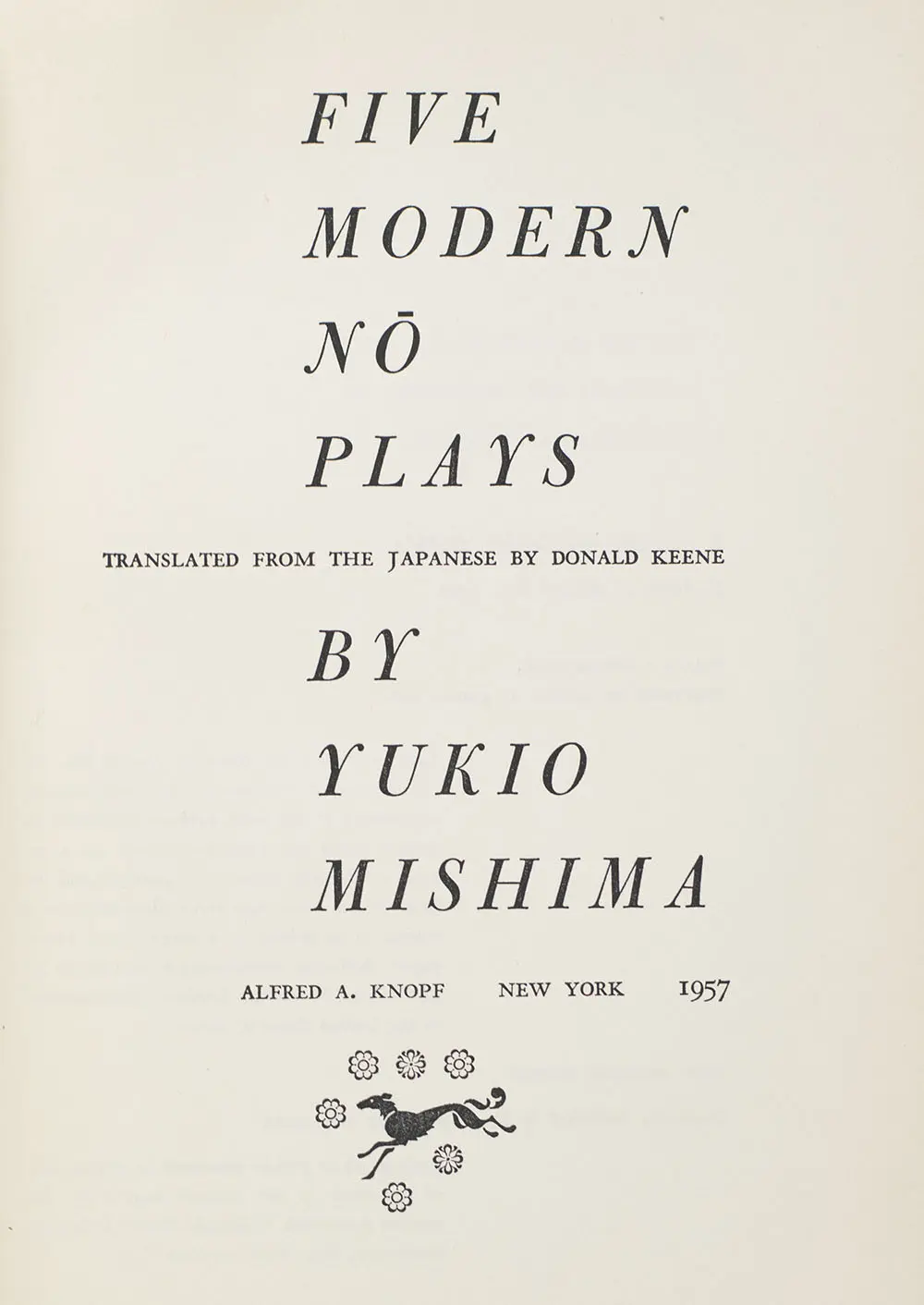Five Modern Nō Plays.