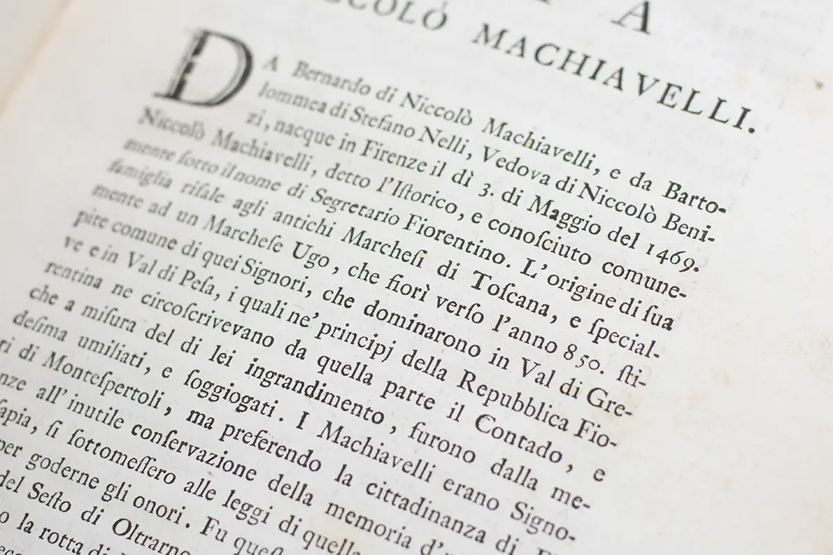 Opere Di Machiavelli.