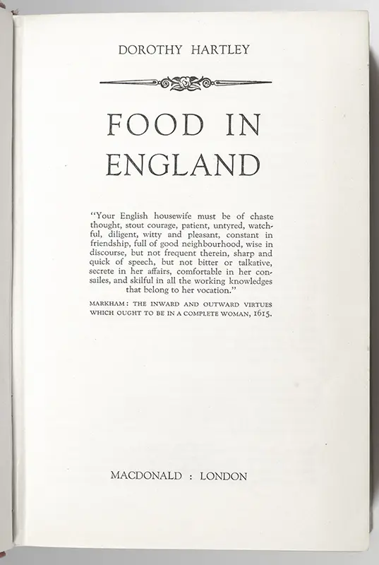 Food In England.