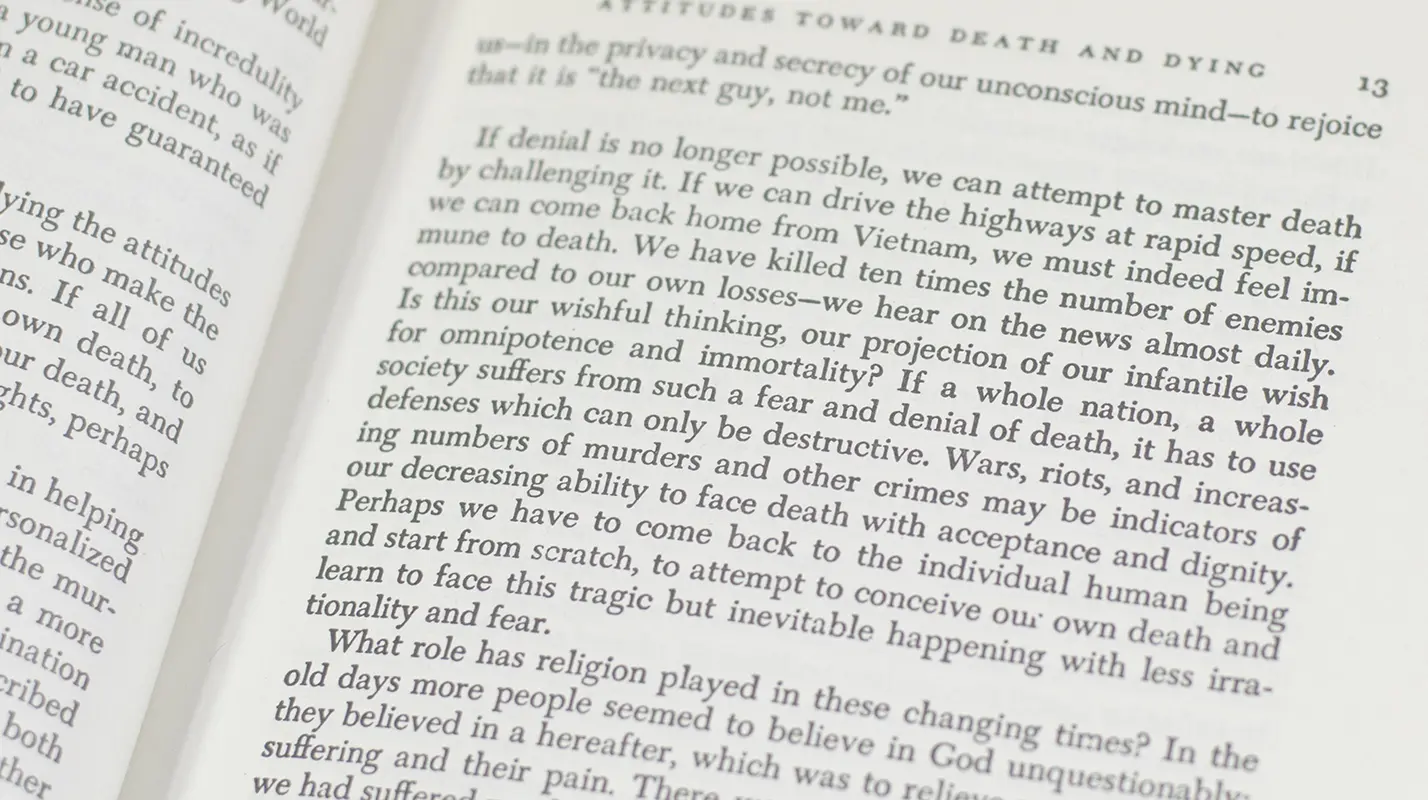 On Death and Dying.