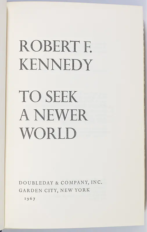 To Seek A Newer World.