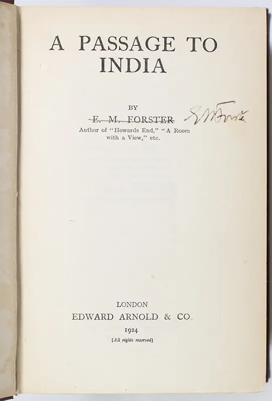 A Passage To India.