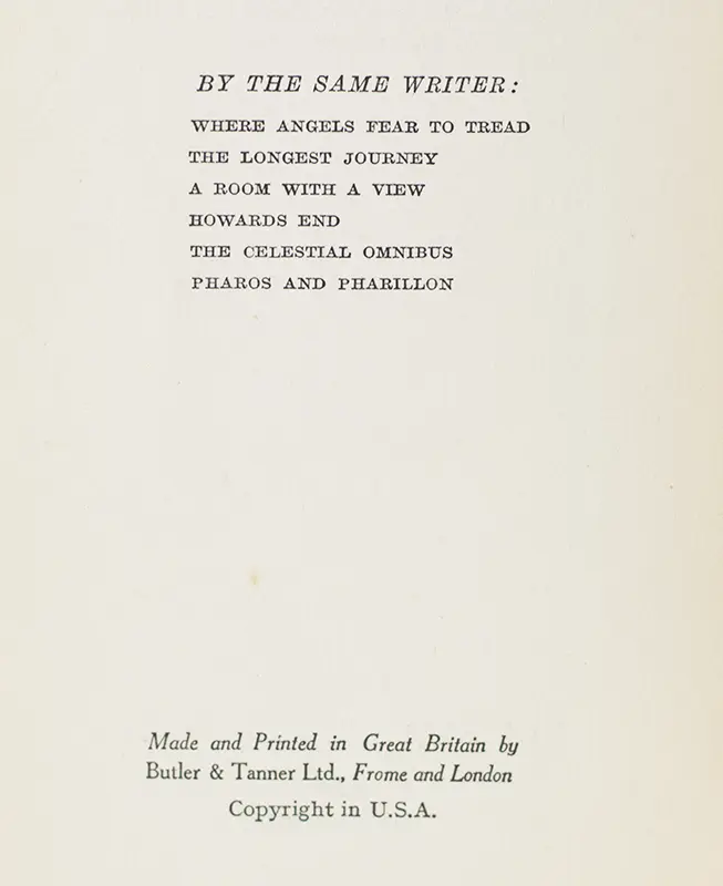 A Passage To India.