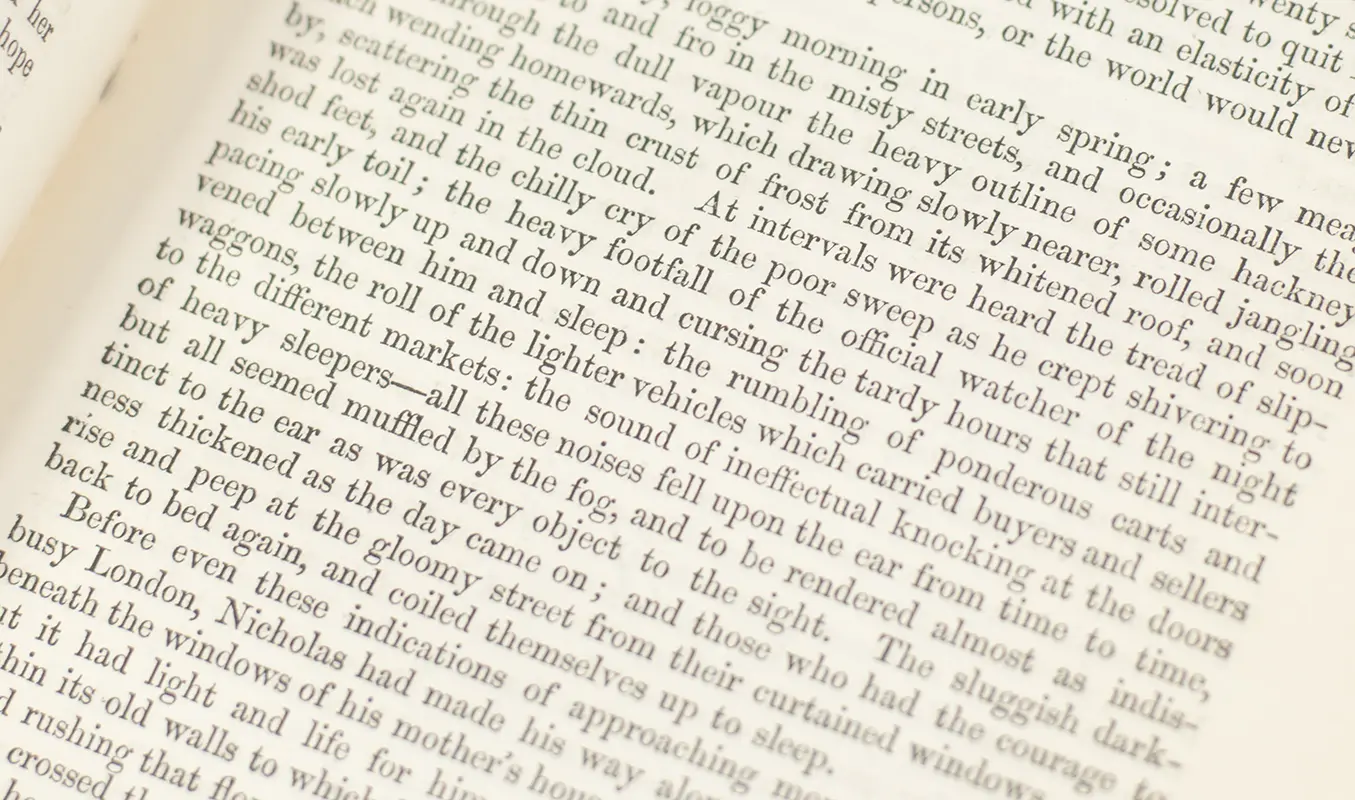 The Life and Adventures of Nicholas Nickleby.