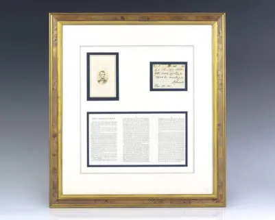 Abraham Lincoln Amnesty Proclamation and Signed Pardon of December 8, 1863.