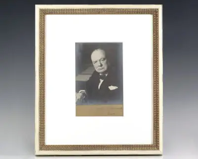 Winston S. Churchill Signed Walter Stoneman Photograph.