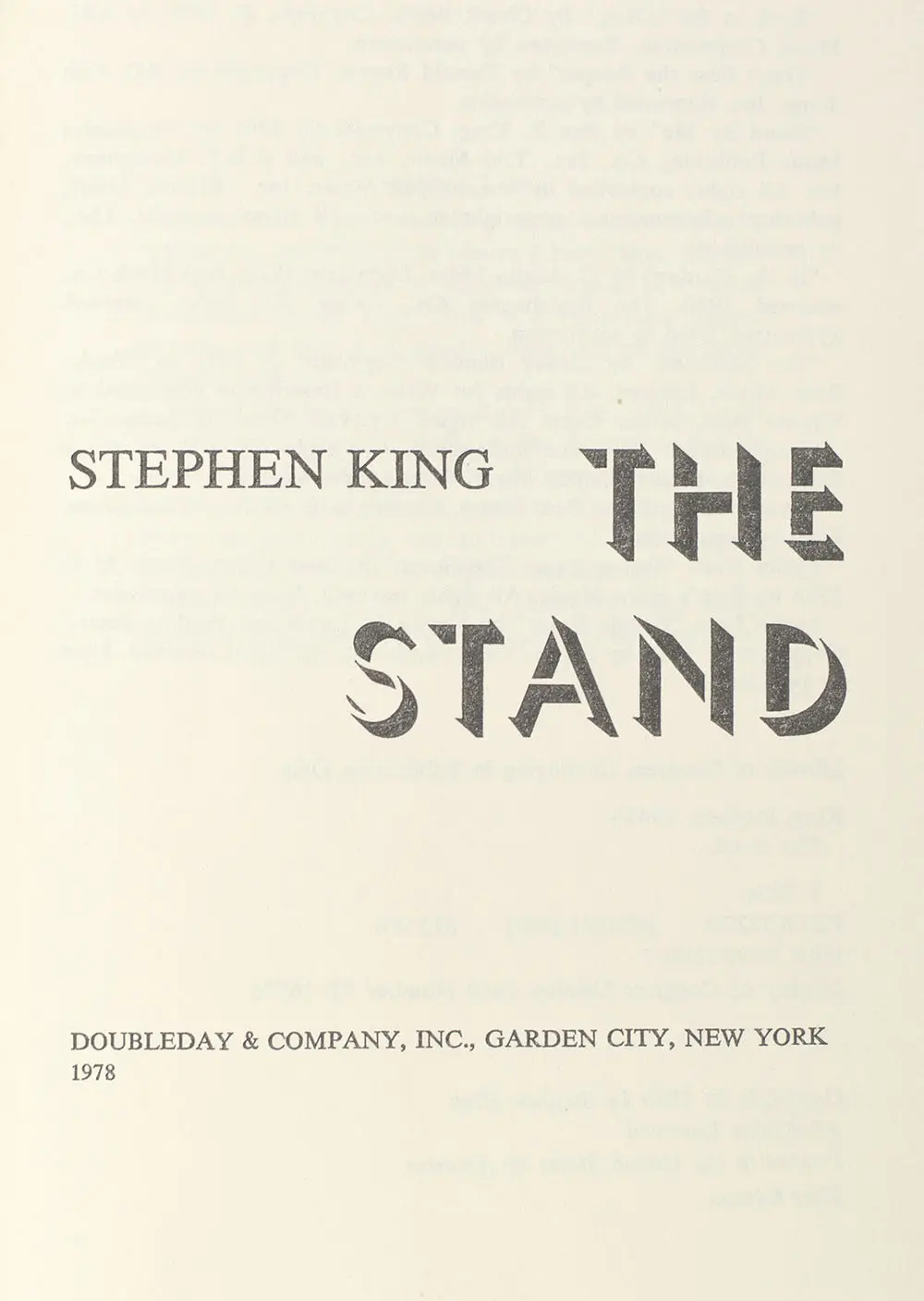 The Stand.