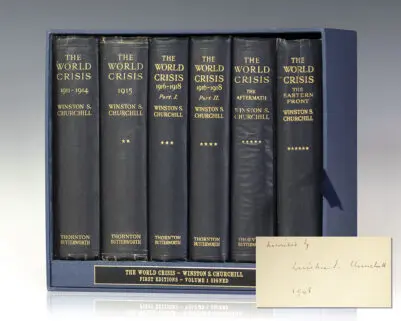 The World Crisis 1911-1914; The World Crisis 1915; The World Crisis 1916-1918 Part One and Part Two; The World Crisis. The Aftermath; The World Crisis. The Eastern Front.
