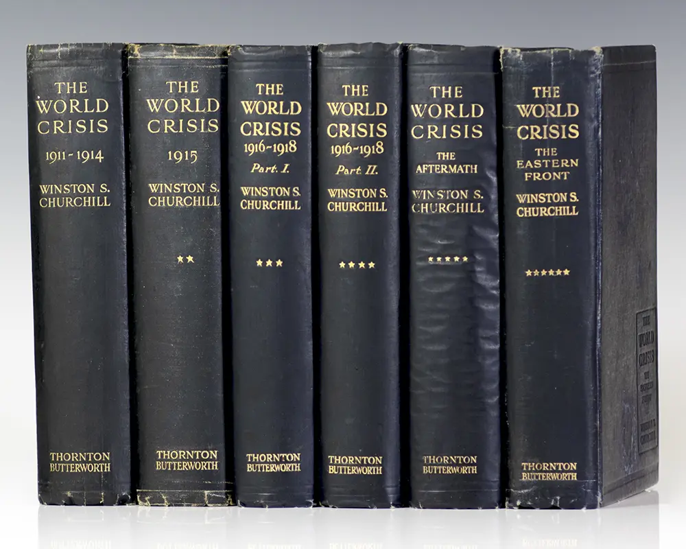 The World Crisis 1911-1914; The World Crisis 1915; The World Crisis 1916-1918 Part One and Part Two; The World Crisis. The Aftermath; The World Crisis. The Eastern Front.