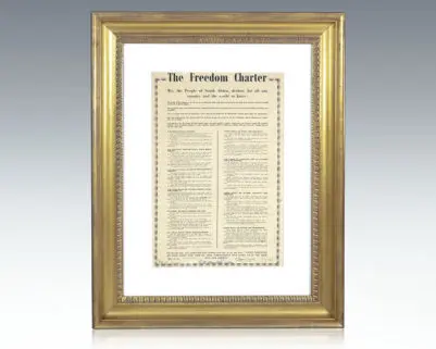 The Freedom Charter of South Africa Signed Broadside.