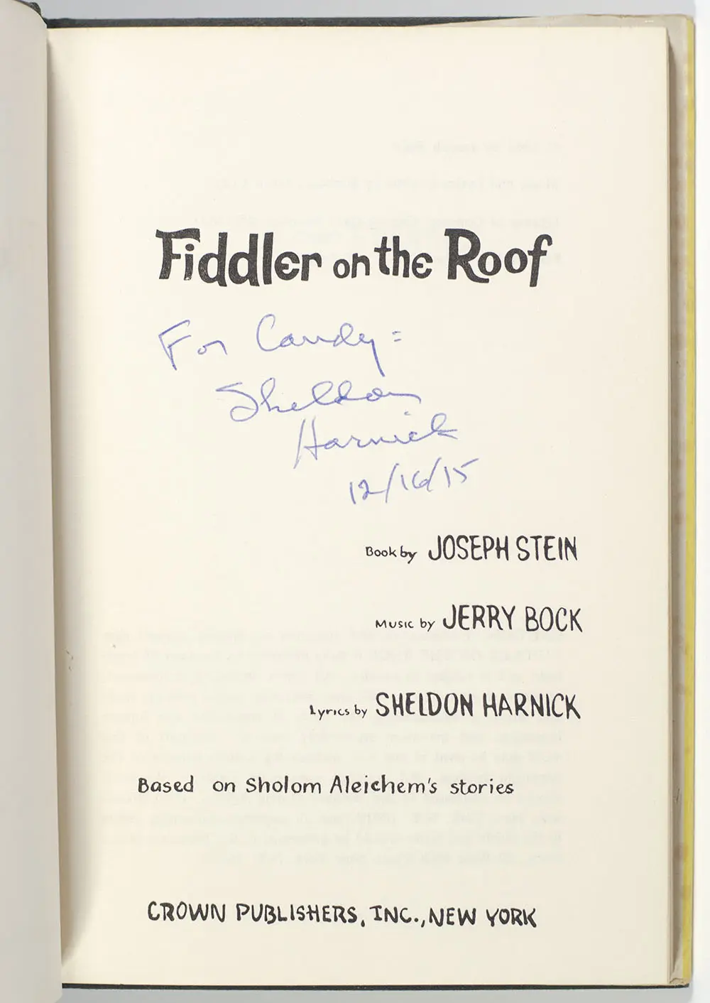 Fiddler on the Roof.