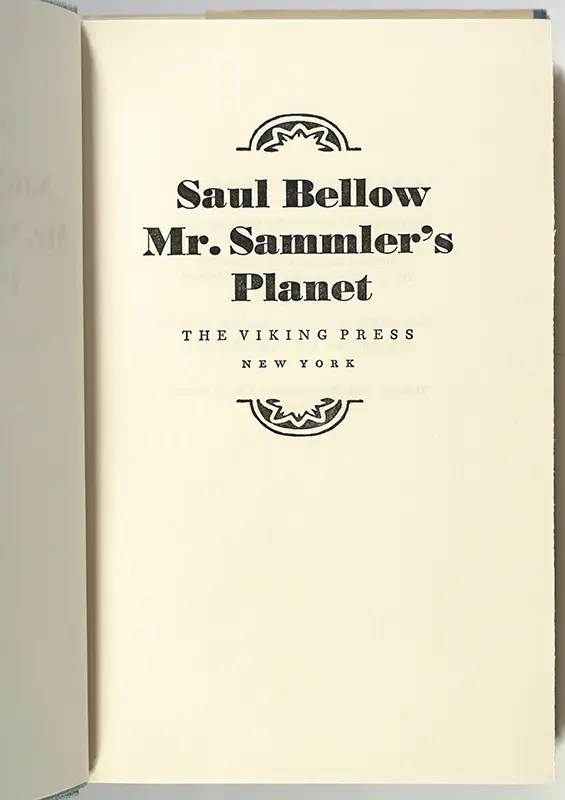 Mr. Sammler's Planet.