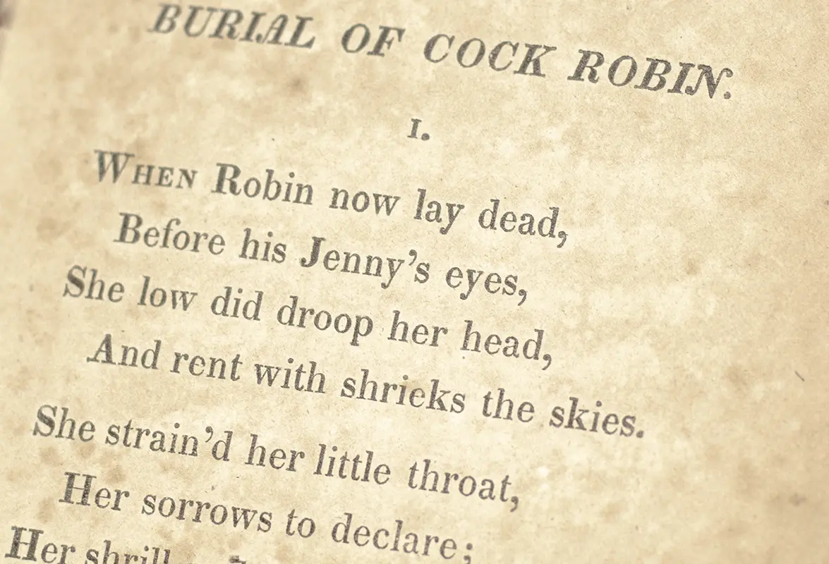 The Tragi-Comic History of the Burial of Cock Robin; with the Lamentation of Jenny Wren.