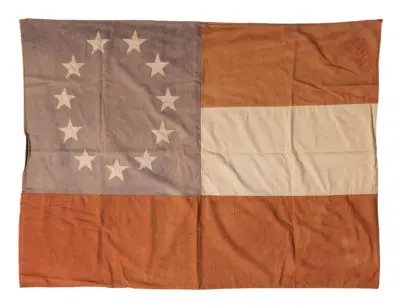 11-Star "Stars and Bars" Confederate States of America Flag.
