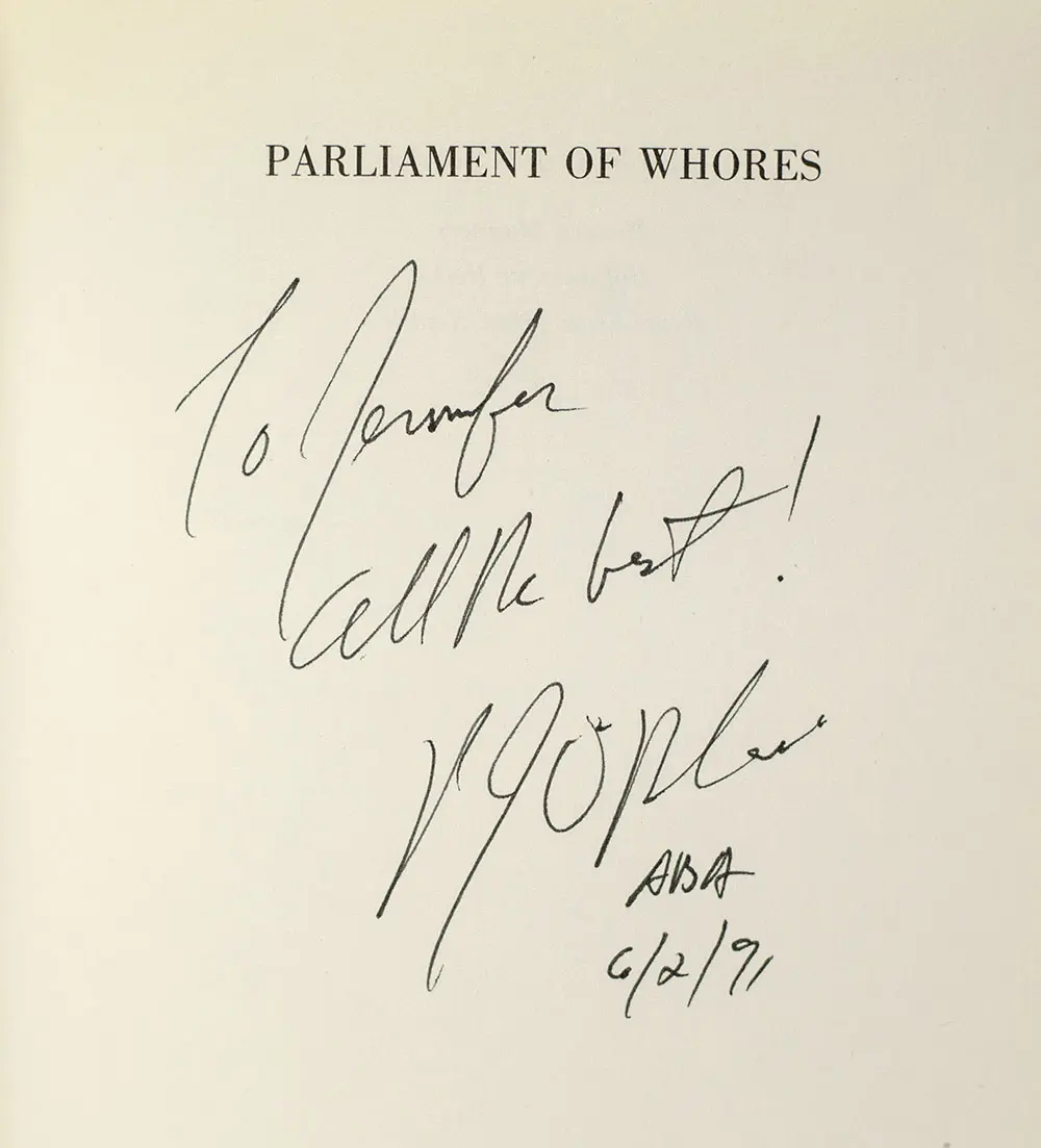 Parliament of Whores: A Lone Humorist Attempts to Explain the Entire U.S. Government.