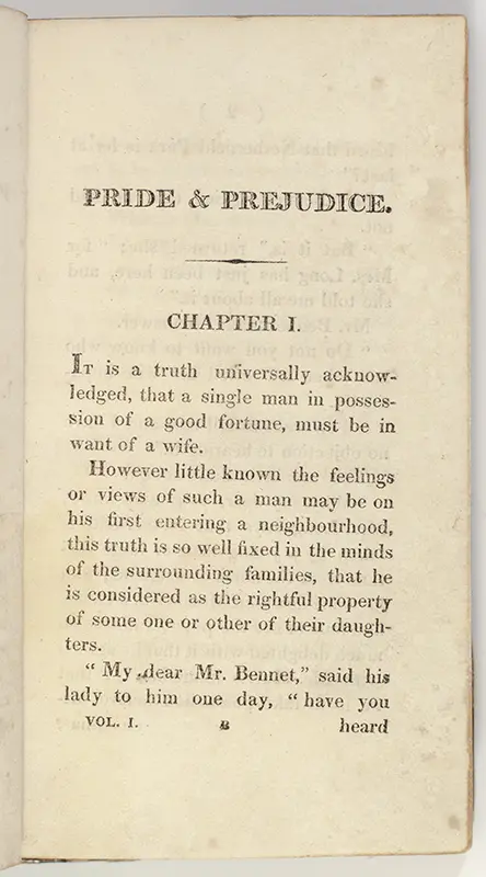Pride and Prejudice.