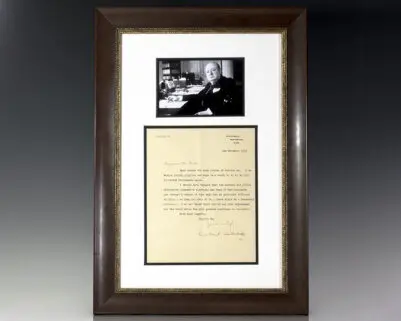 Winston S. Churchill Autograph Letter Signed.