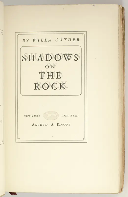 Shadows on the Rock.