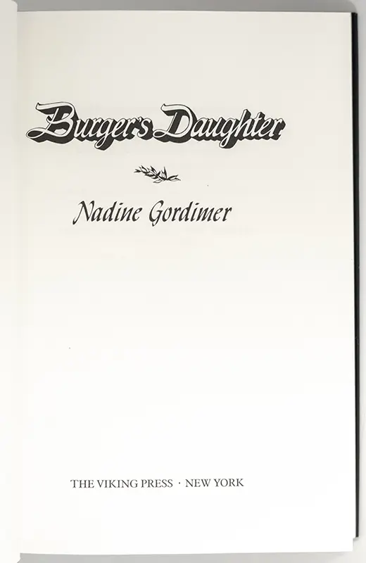 Burger's Daughter.
