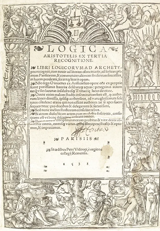 Logica: Aristotelis Ex Tertia Recognitione. Libri Logicorumad Archetypos Recogniti.