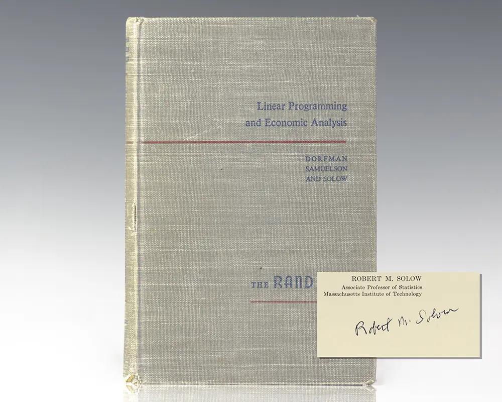 Linear Programming and Economic Analysis.