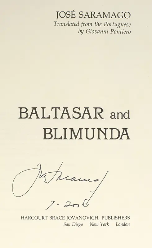 Baltasar and Blimunda.
