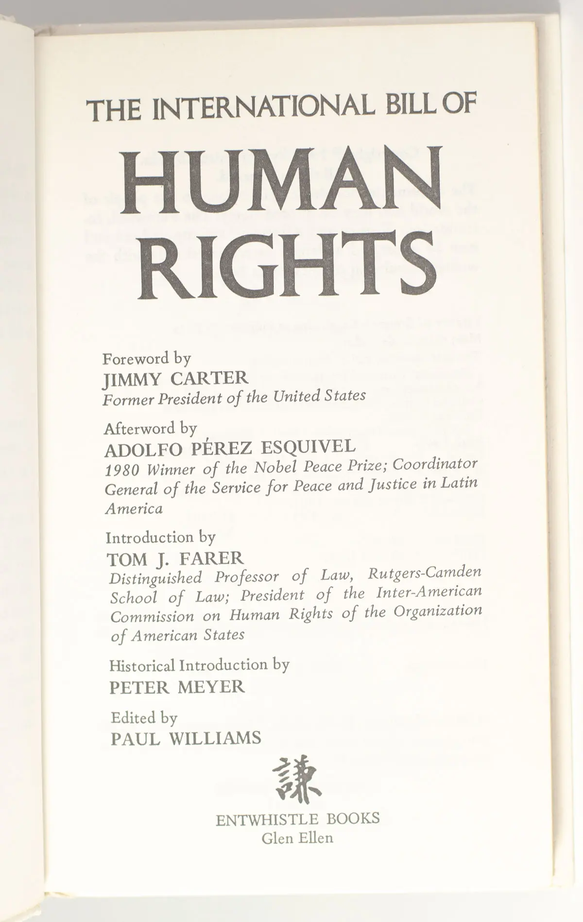 The International Bill of Human Rights.