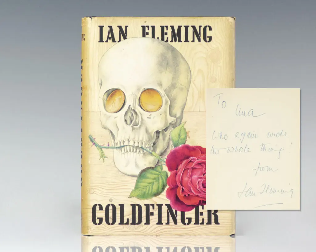First Edition of Ian Fleming's Goldfinger; Inscribed by him to his real life Miss MoneyPenny