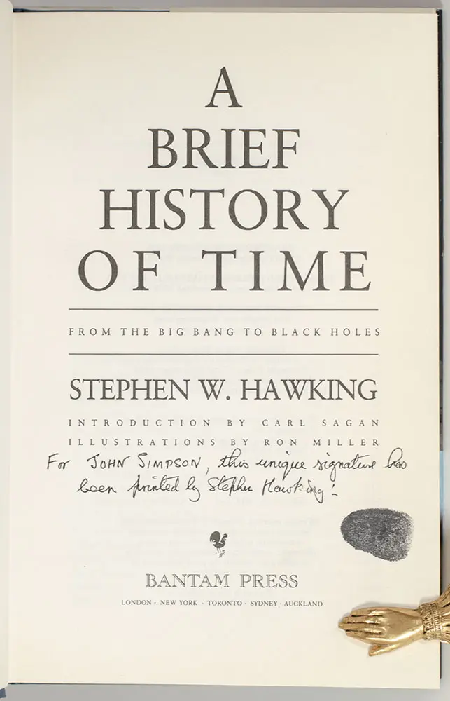 A Brief History of Time: From the Big Bang to Black Holes.