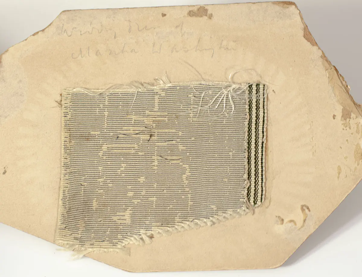 Martha Washington Silk Wedding Dress Fragment.