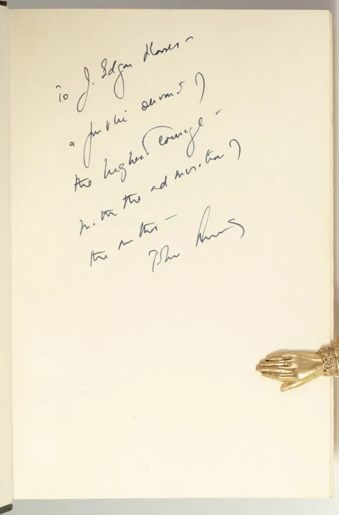 Exceptional Inscription from John F Kennedy to J Edgar Hoover