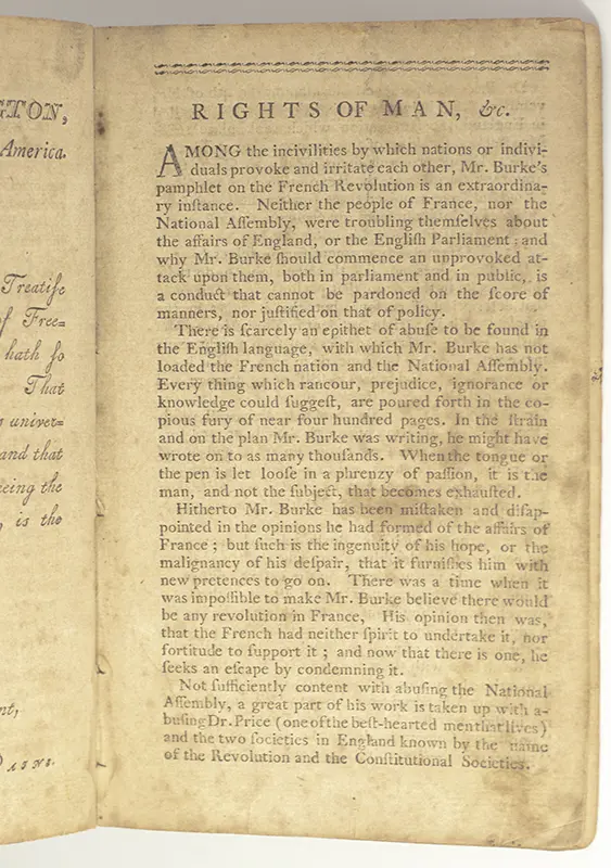 Rights of Man: Being an Answer to Burke's Attack on the French Revolution.