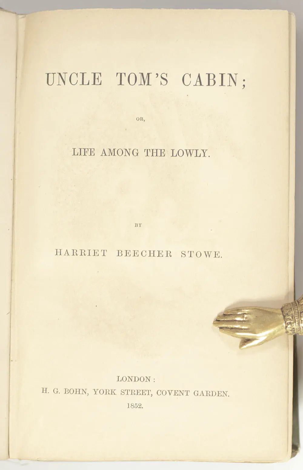Uncle Tom's Cabin; or, Life Among the Lowly.