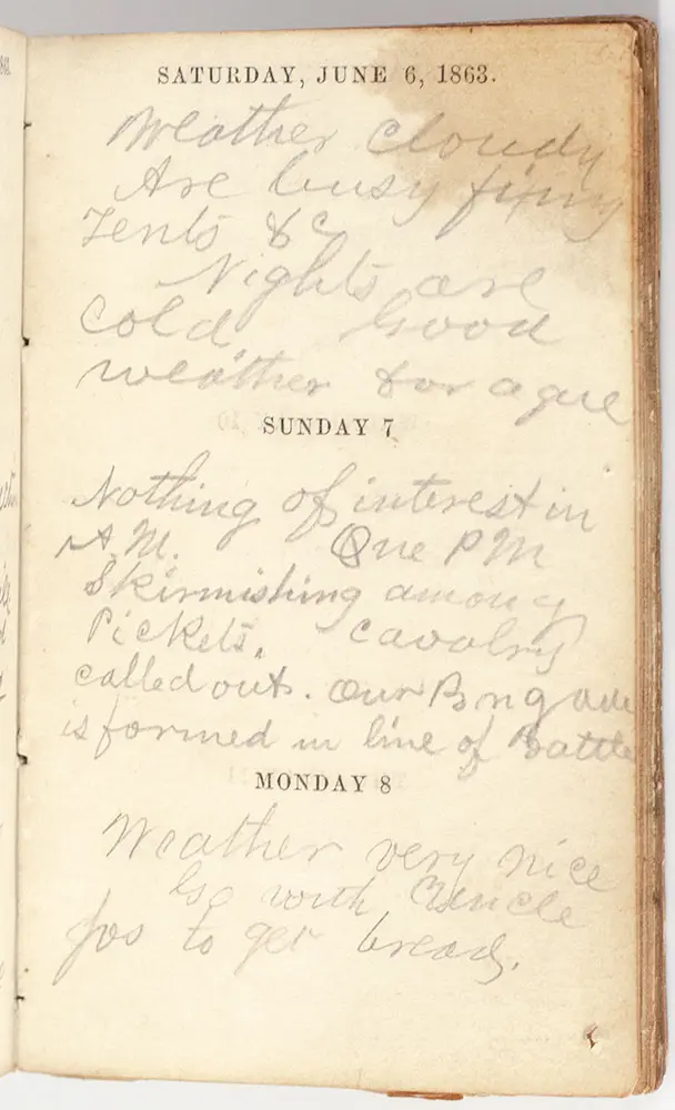 Pocket Diary of Assistant Surgeon Robert P. Davis, 84th Indiana Regiment.