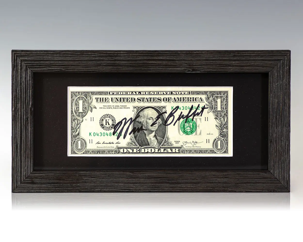 Warren Buffett Signed Dollar Bill.