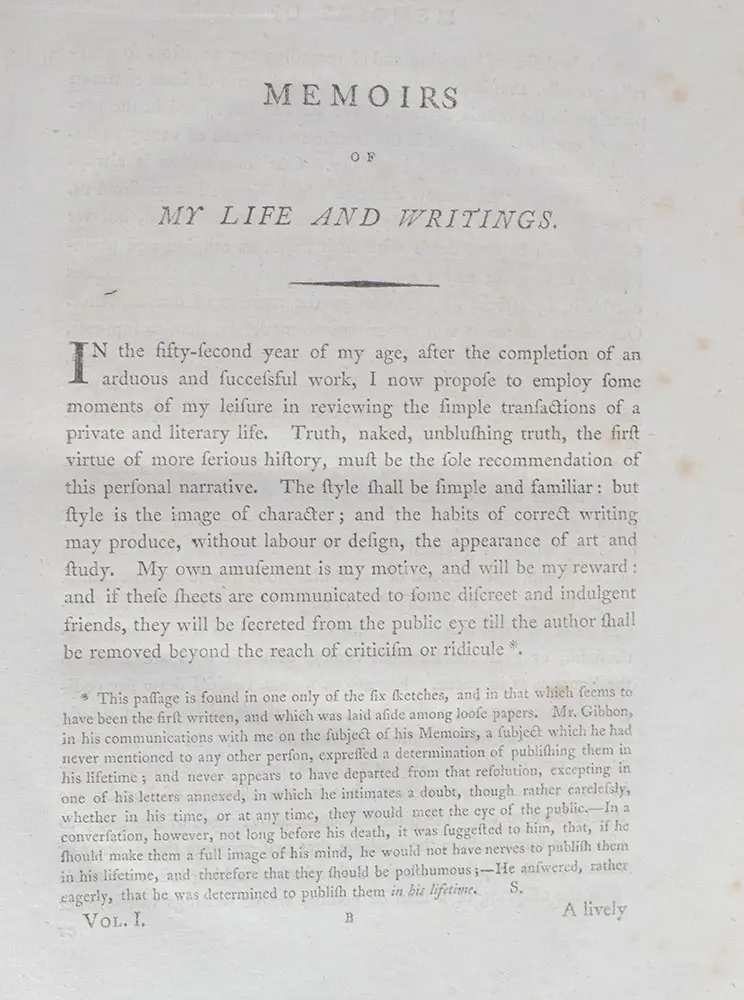 Miscellaneous Works of Edward Gibbon, Esquire. With Memoirs of His Life and Writings, Composed by Himself: Illustrated from His Letters, with Occasional Notes and Narrative by John Lord Sheffield.