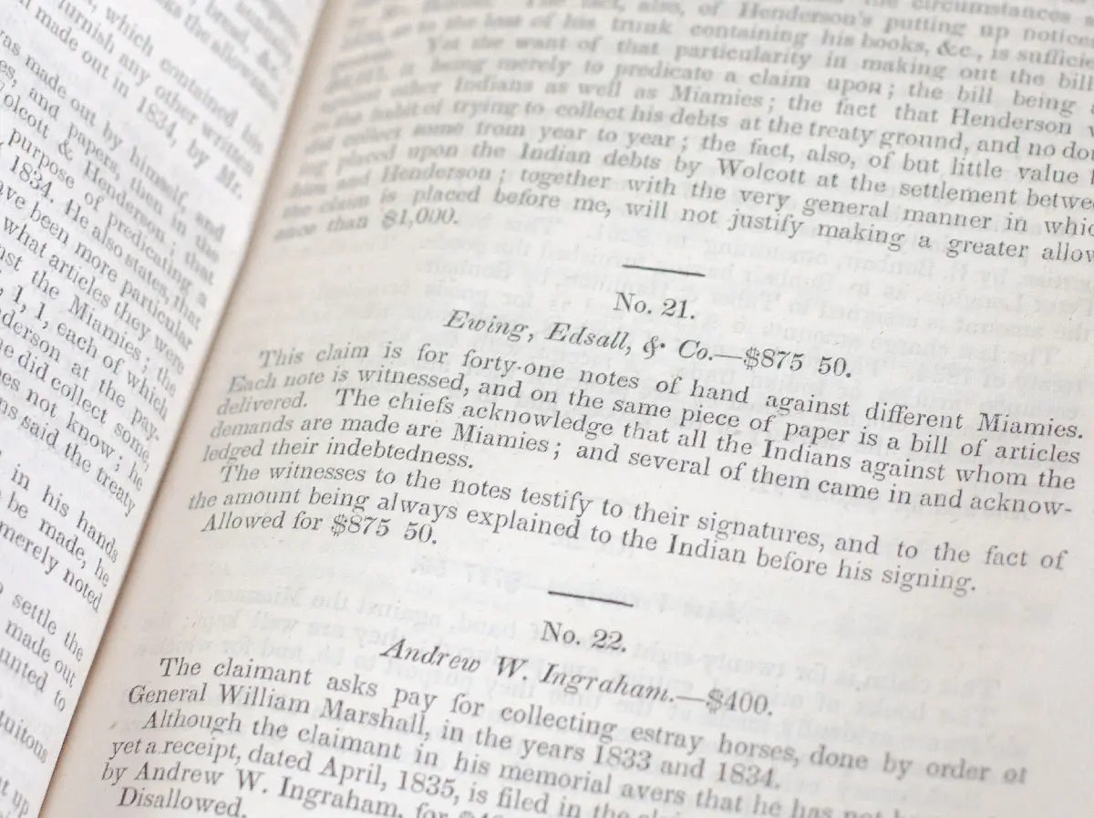 Report From The Secretary of War, Transmitting, In Compliance with a Resolution of the Senate, the Report of the Commissioner to Investigate Claims Against the Miami Indians, with a Statement of Expense of Said Commission, &c. March 2, 1839.