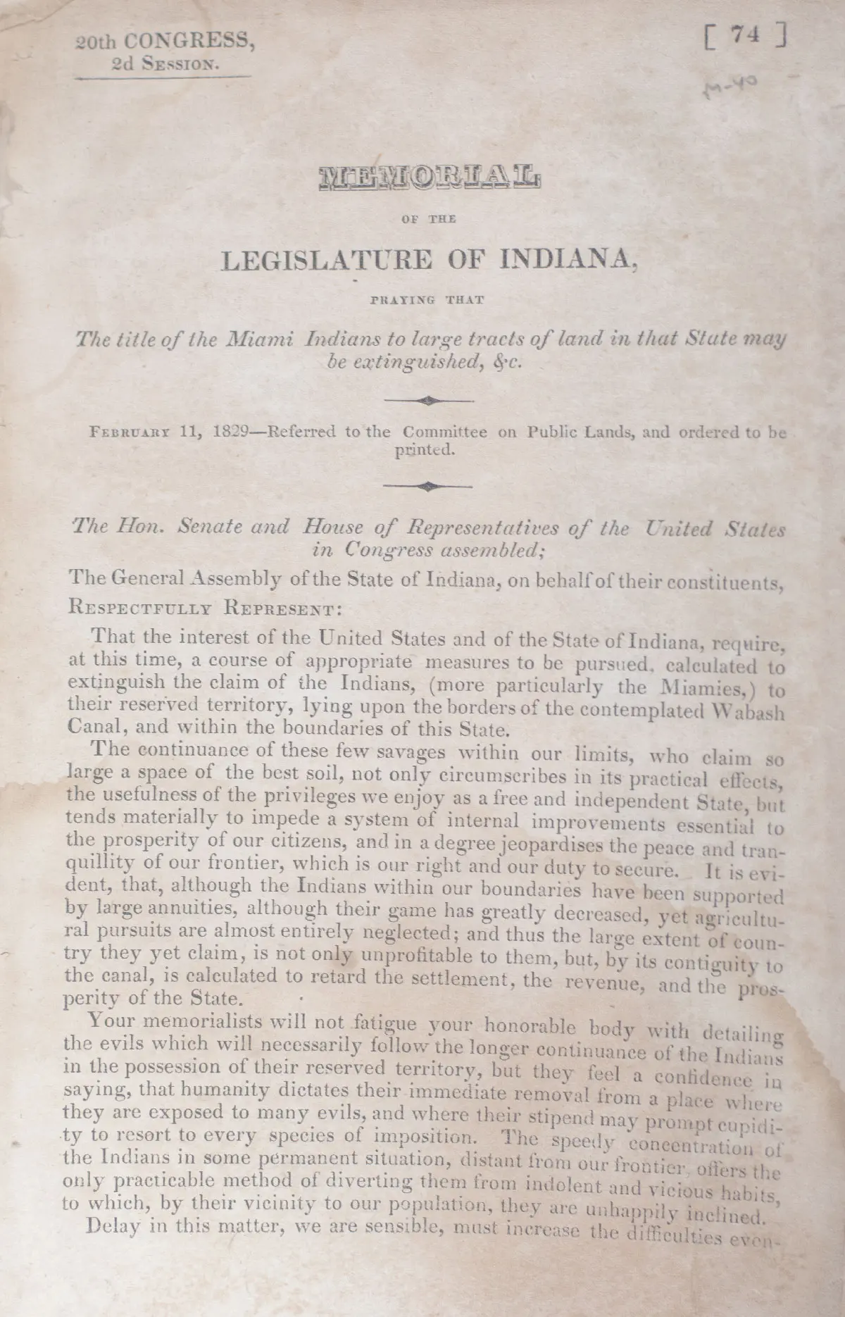 Miami and Pottawatomie Indian Treaty Collection.