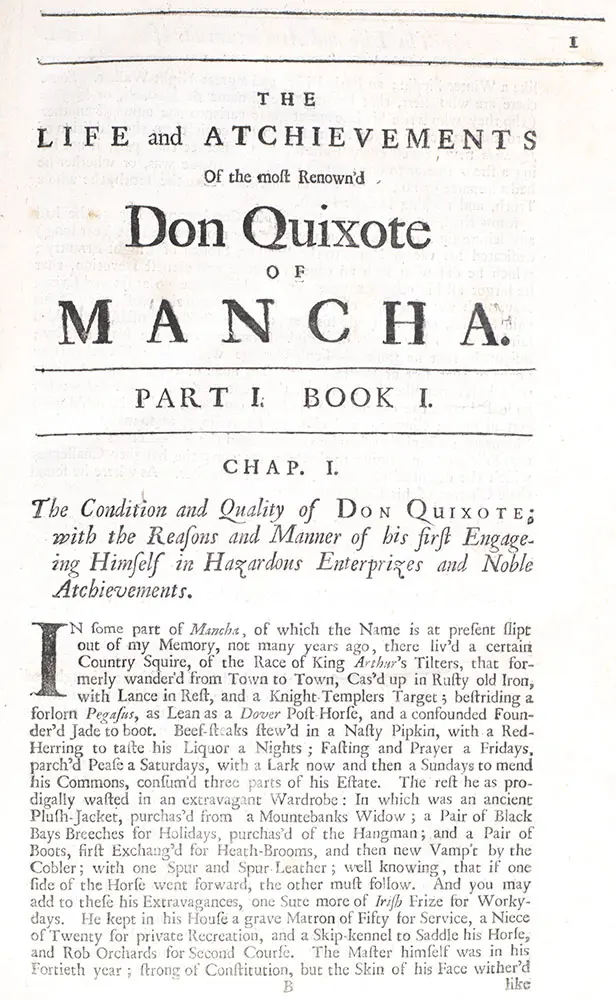 The History of the Most Renowned Don Quixote of Mancha: And his Trusty Squire Sancho Pancha, Now Made English according to the Humour of our Modern Language. And Adorned with several Copper Plates.