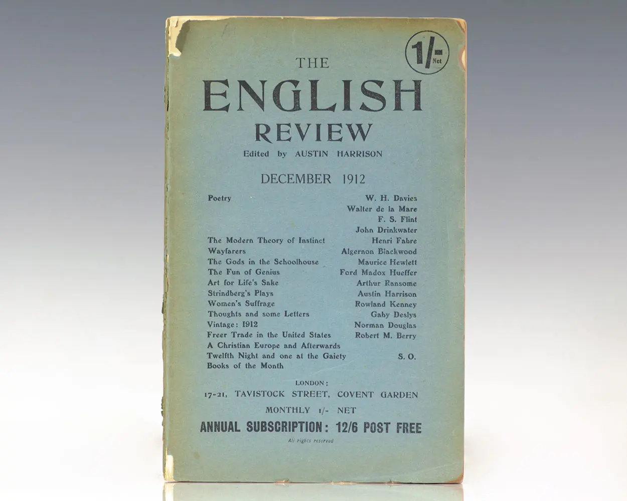 The English Review. December 1912.