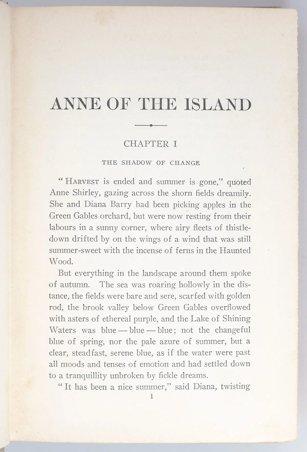 Anne of the Island.