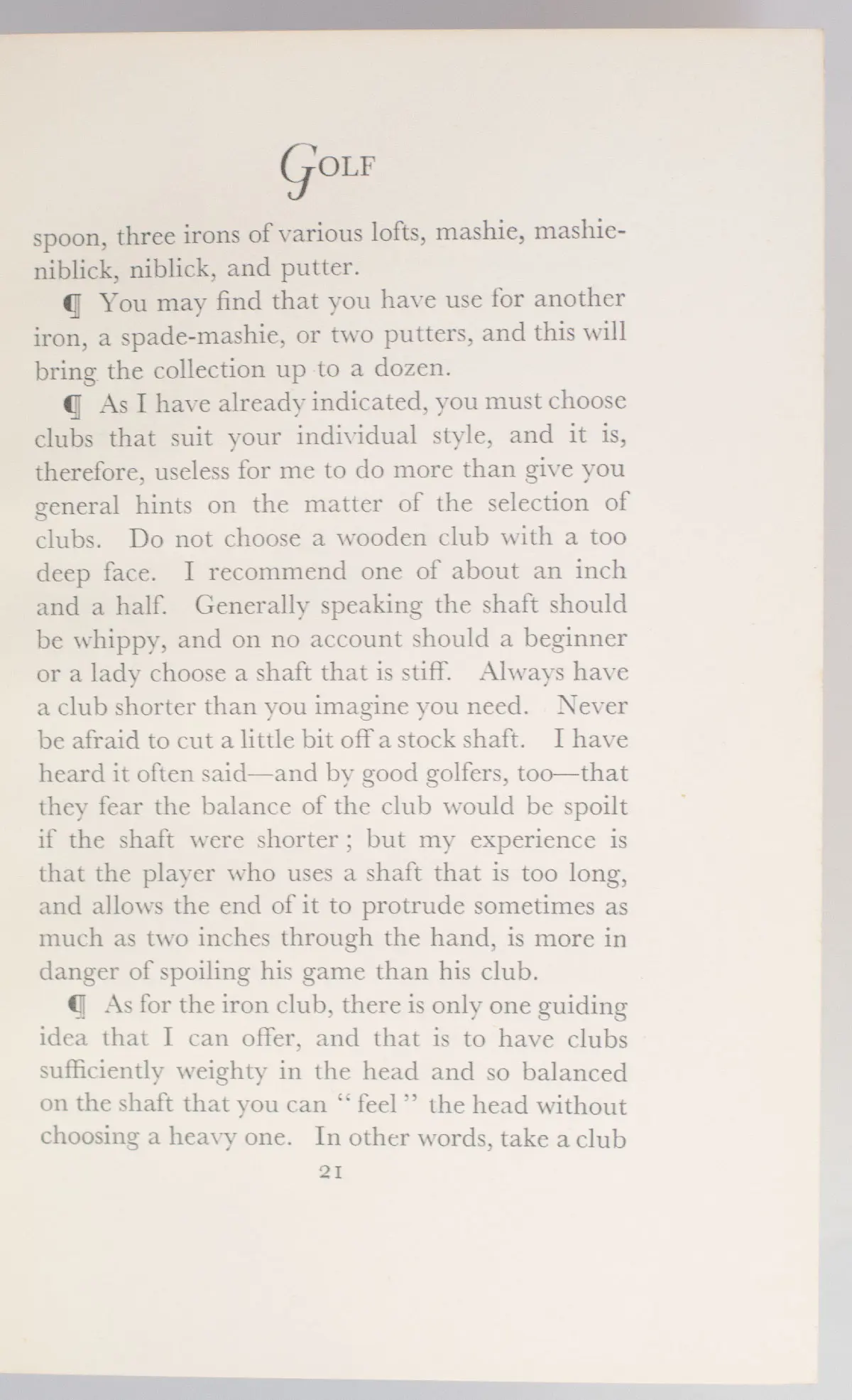 Golf: Being a Short Treatise for the Use of Young People Who Aspire to Proficiency in the Royal and Ancient Game.