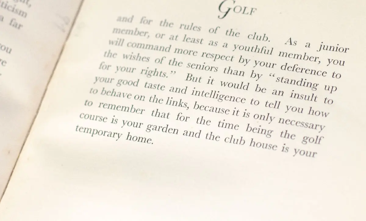 Golf: Being a Short Treatise for the Use of Young People Who Aspire to Proficiency in the Royal and Ancient Game.