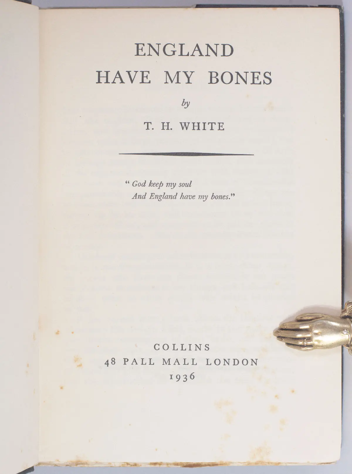 England Have My Bones.