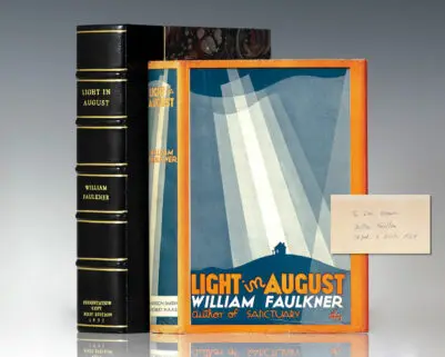 First Edition of Light In August; Inscribed by William Faulkner